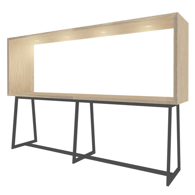 FROM FORM : BOX TABLE ハイチェア片面 W3000